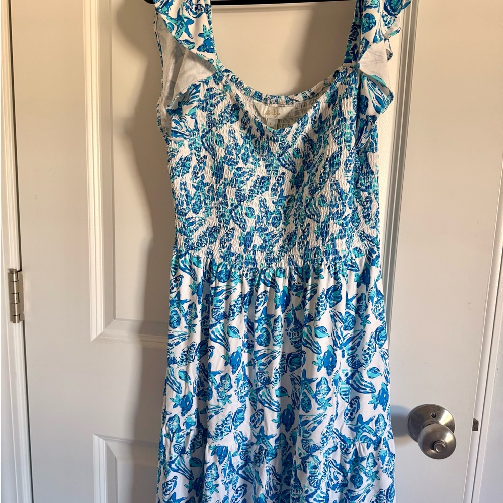 Lilly Pulitzer Jilly Smocked Dress in Shell Collector NWT
